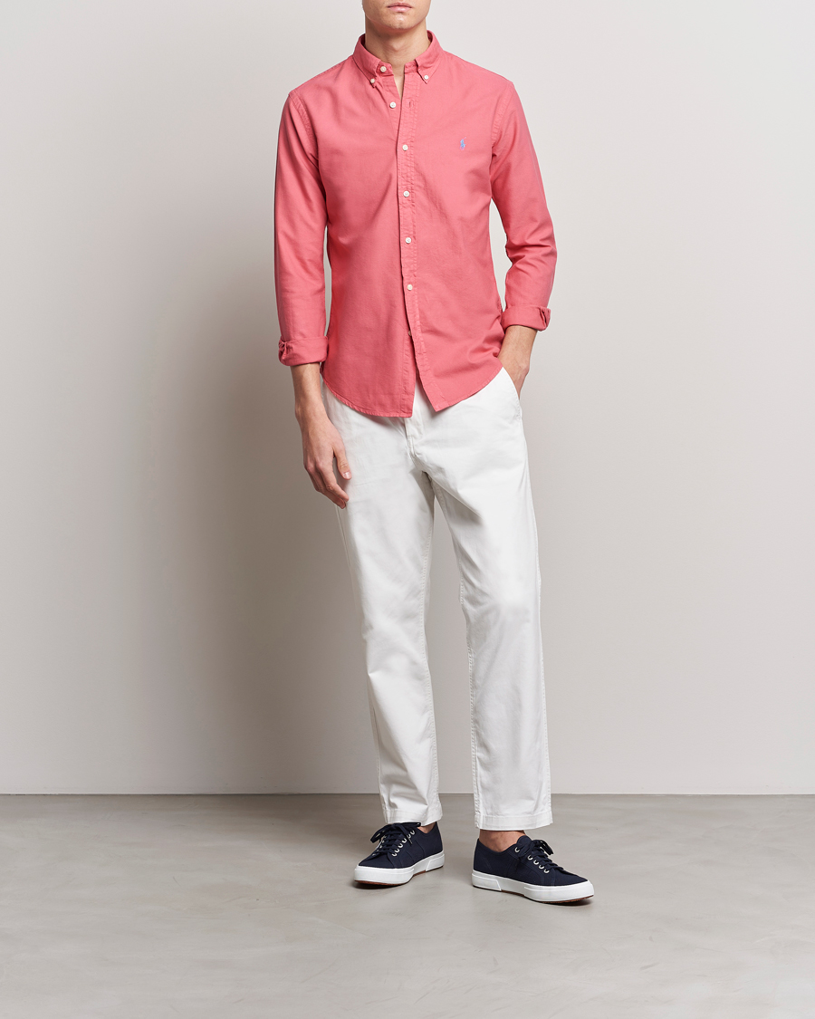 Heren | Overhemden | Polo Ralph Lauren | Slim Fit Garment Dyed Oxford Red Sky