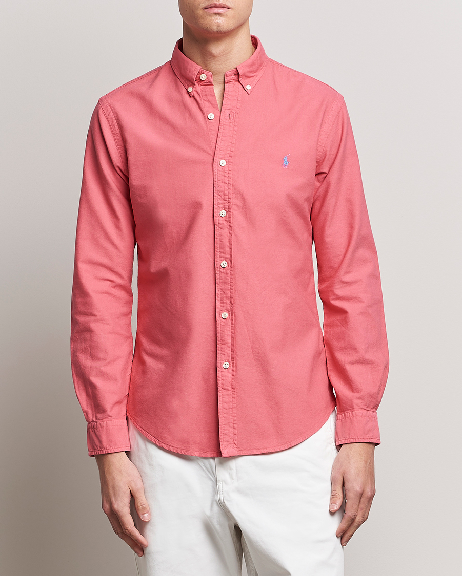 Heren | Overhemden | Polo Ralph Lauren | Slim Fit Garment Dyed Oxford Red Sky