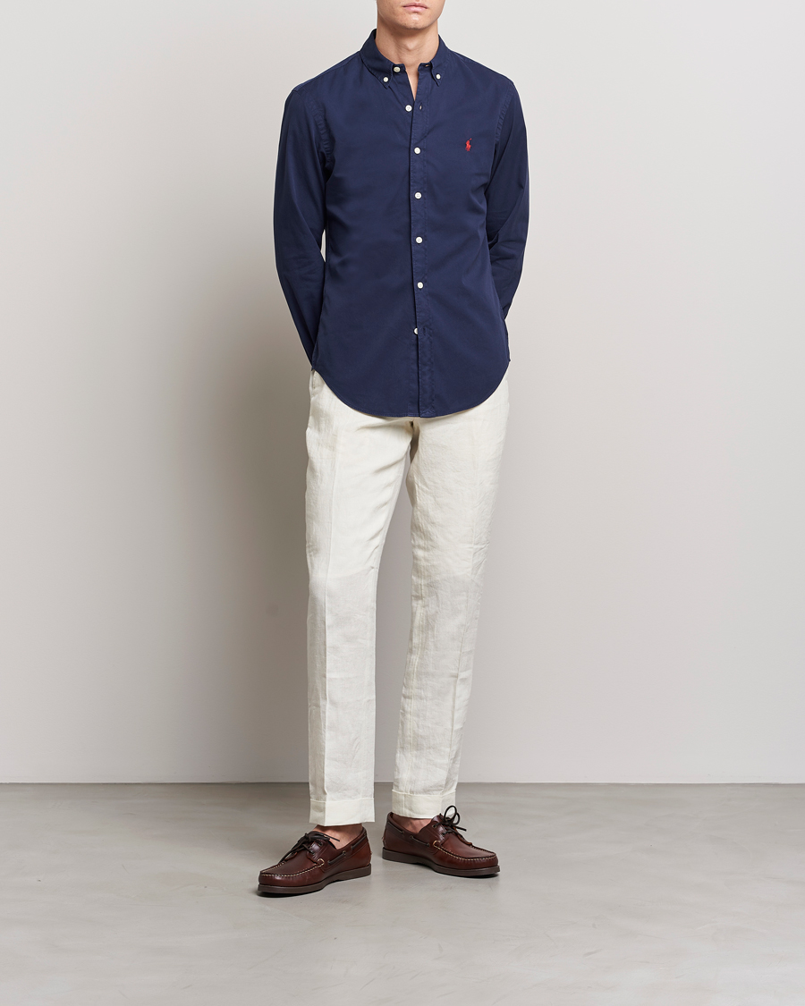 Heren | Overhemden | Polo Ralph Lauren | Slim Fit Twill Shirt Newport Navy