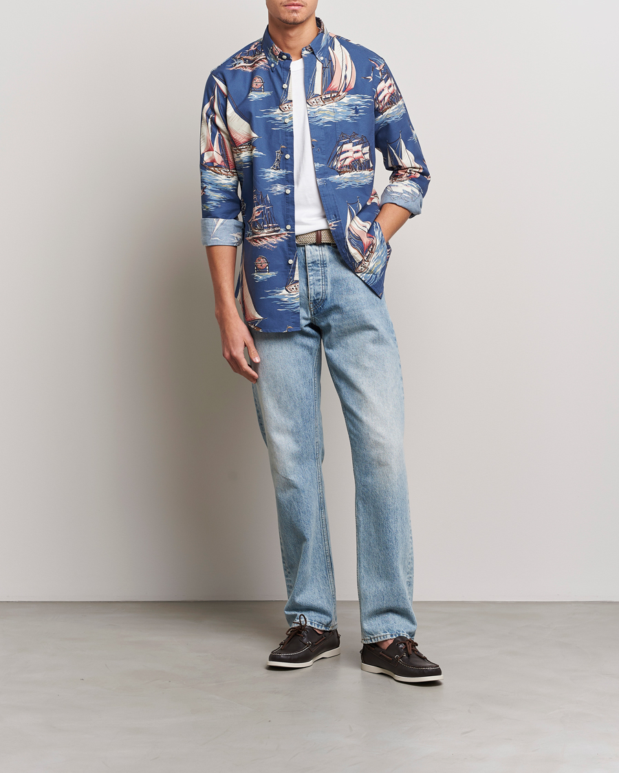 Heren | Overhemden | Polo Ralph Lauren | Printed Regatta Oxford Shirt Blue