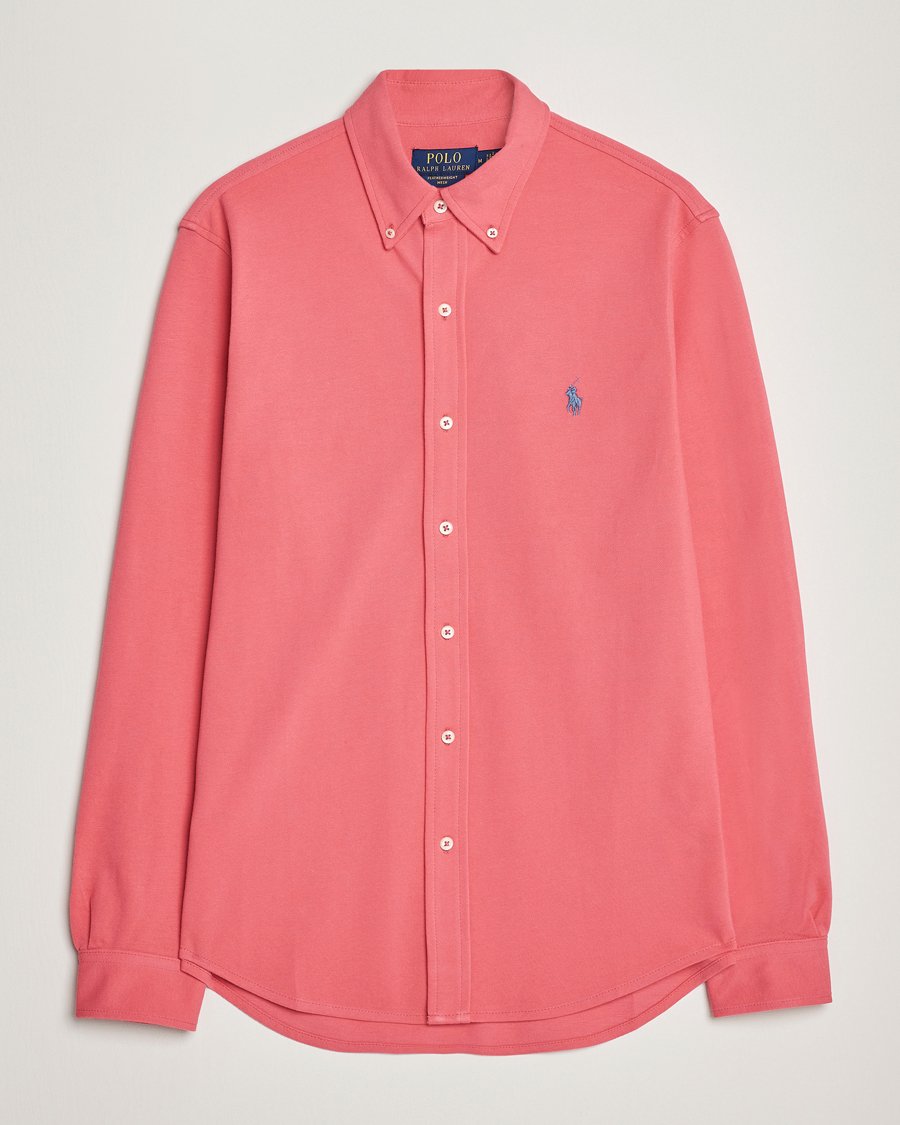 Heren | Overhemden | Polo Ralph Lauren | Slim Fit Featherweight Mesh Shirt Red Sky