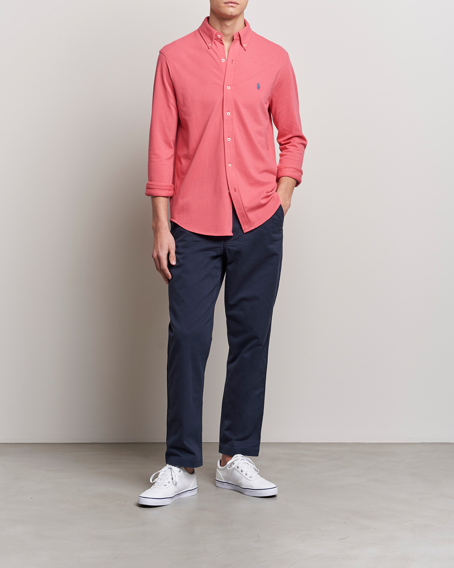 Heren | Overhemden | Polo Ralph Lauren | Slim Fit Featherweight Mesh Shirt Red Sky