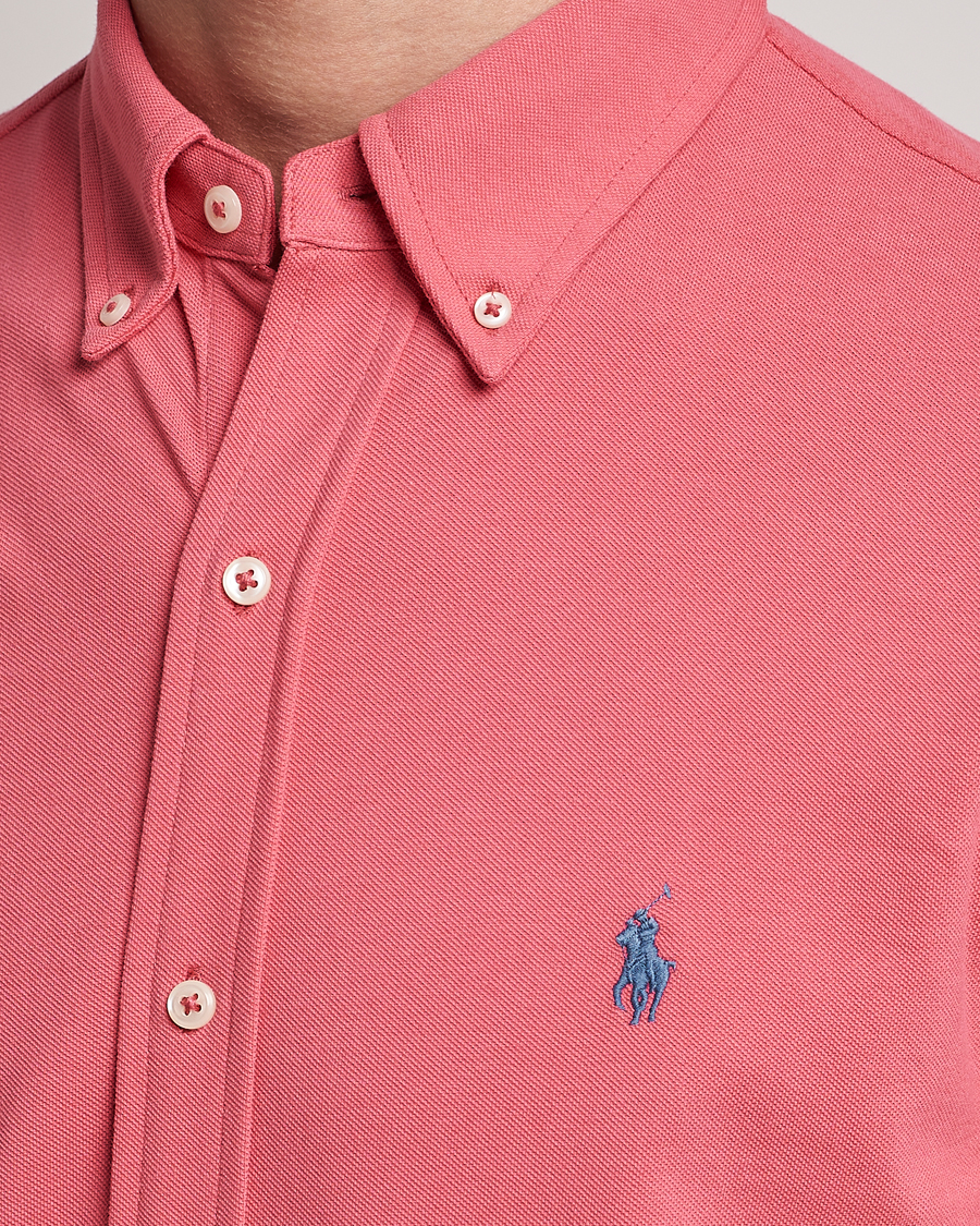Heren | Overhemden | Polo Ralph Lauren | Slim Fit Featherweight Mesh Shirt Red Sky