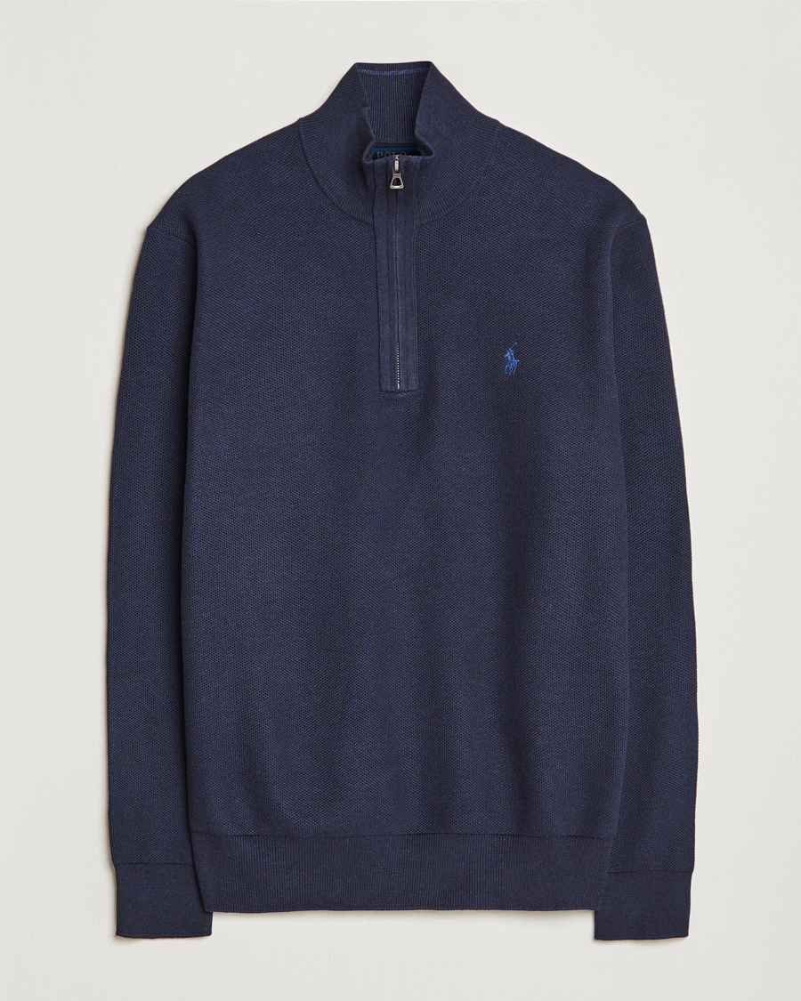Heren | Truien | Polo Ralph Lauren | Textured Half-Zip Navy Heather