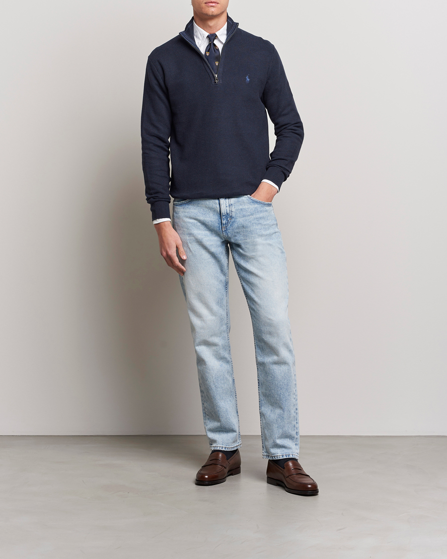 Heren | Truien | Polo Ralph Lauren | Textured Half-Zip Navy Heather