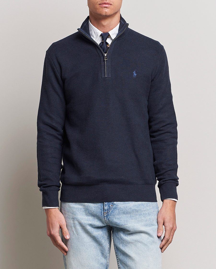 Heren | Truien | Polo Ralph Lauren | Textured Half-Zip Navy Heather