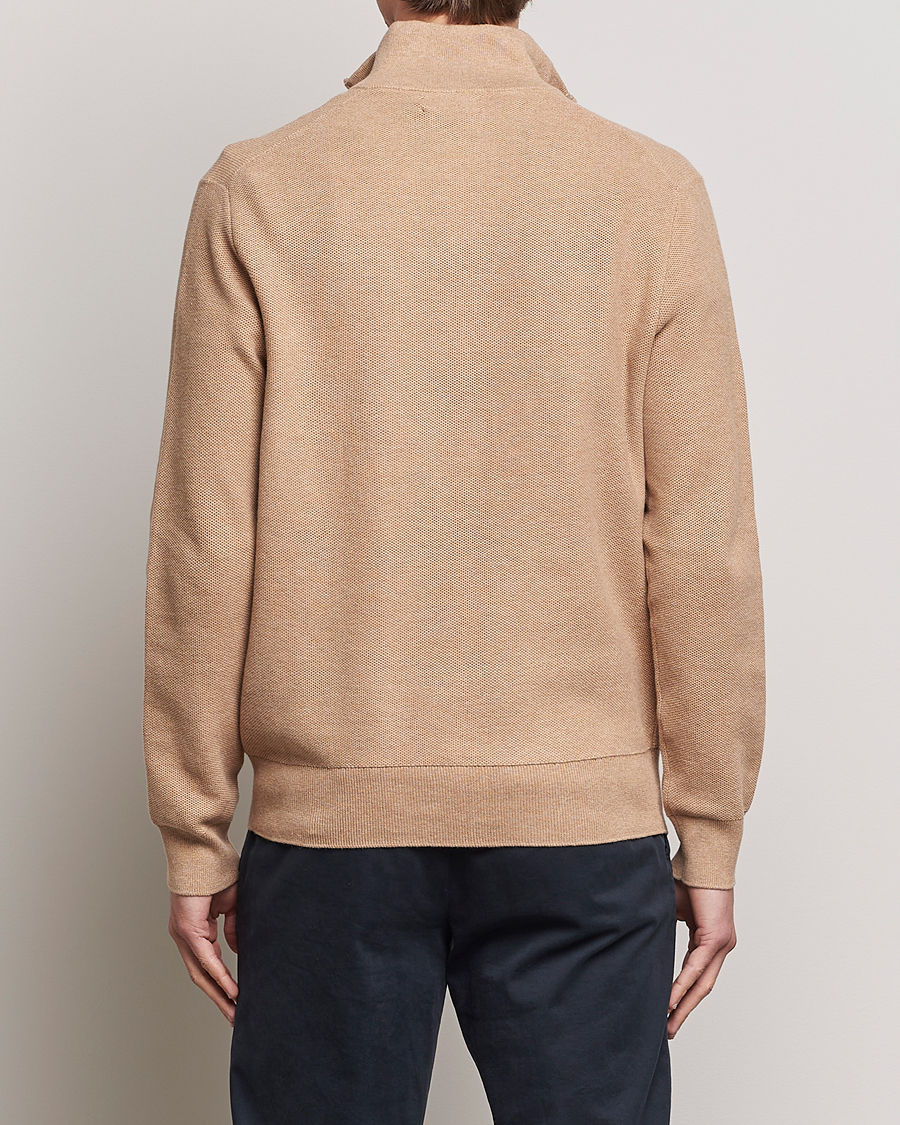 Heren | Truien | Polo Ralph Lauren | Textured Half-Zip Camel Melange