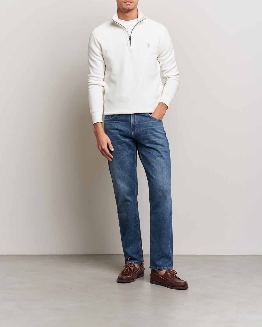 Heren | Truien | Polo Ralph Lauren | Textured Half-Zip Deckwash White