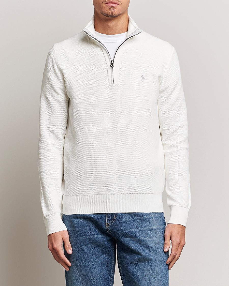 Heren | Truien | Polo Ralph Lauren | Textured Half-Zip Deckwash White