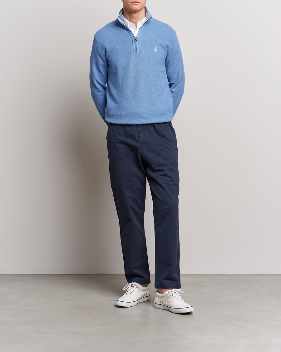 Heren | Truien | Polo Ralph Lauren | Textured Half-Zip Summer Blue