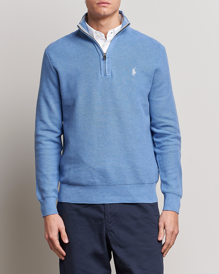 Heren | Truien | Polo Ralph Lauren | Textured Half-Zip Summer Blue