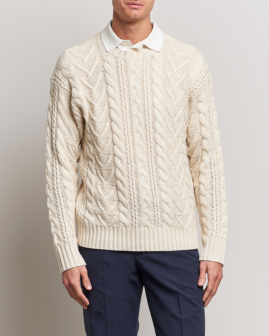 Heren | Truien | Polo Ralph Lauren | Knitted Fishermen Sweater Cream