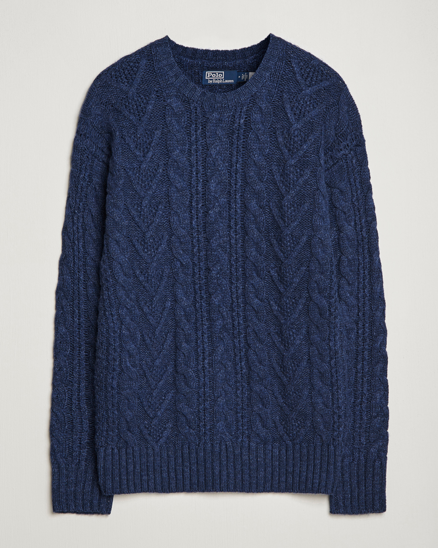 Heren | Truien | Polo Ralph Lauren | Knitted Fishermen Sweater Mid Blue Heather