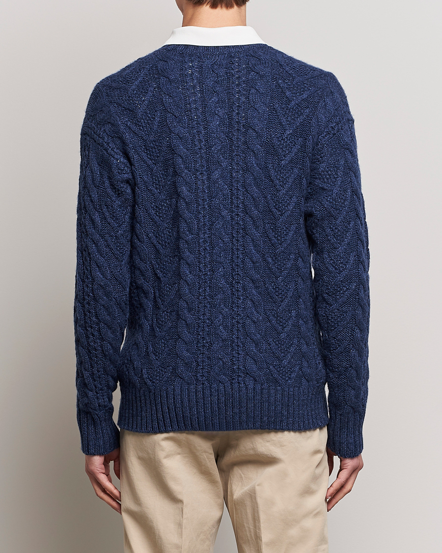 Heren | Truien | Polo Ralph Lauren | Knitted Fishermen Sweater Mid Blue Heather