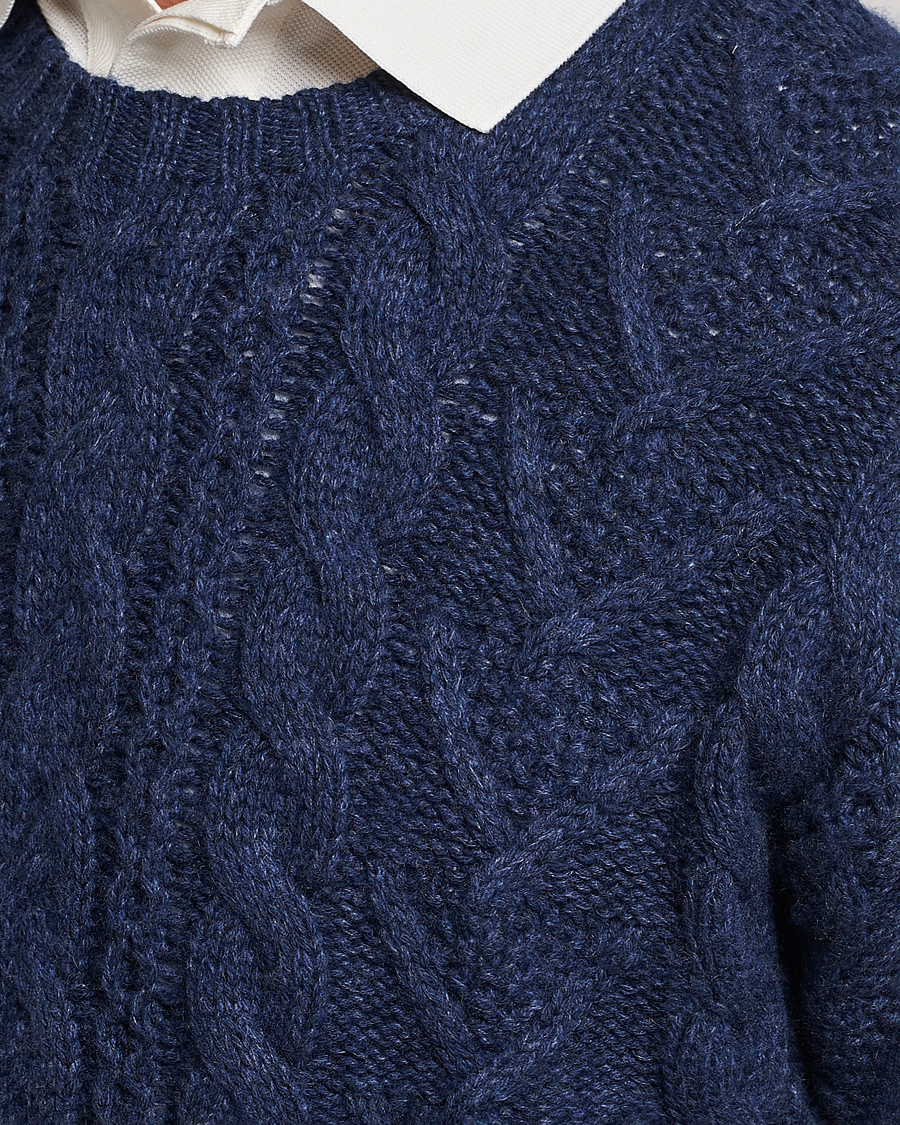 Heren | Truien | Polo Ralph Lauren | Knitted Fishermen Sweater Mid Blue Heather