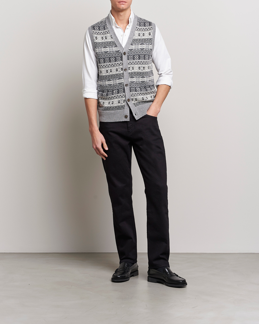 Heren | Truien | Polo Ralph Lauren | Knitted Fairisle Vest Grey