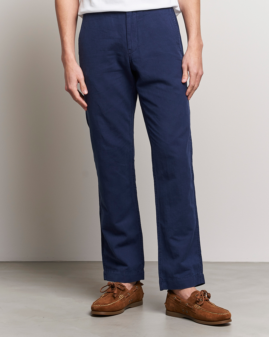 Heren | Chino's | Polo Ralph Lauren | Cotton/Linen Bedford Chinos Newport Navy