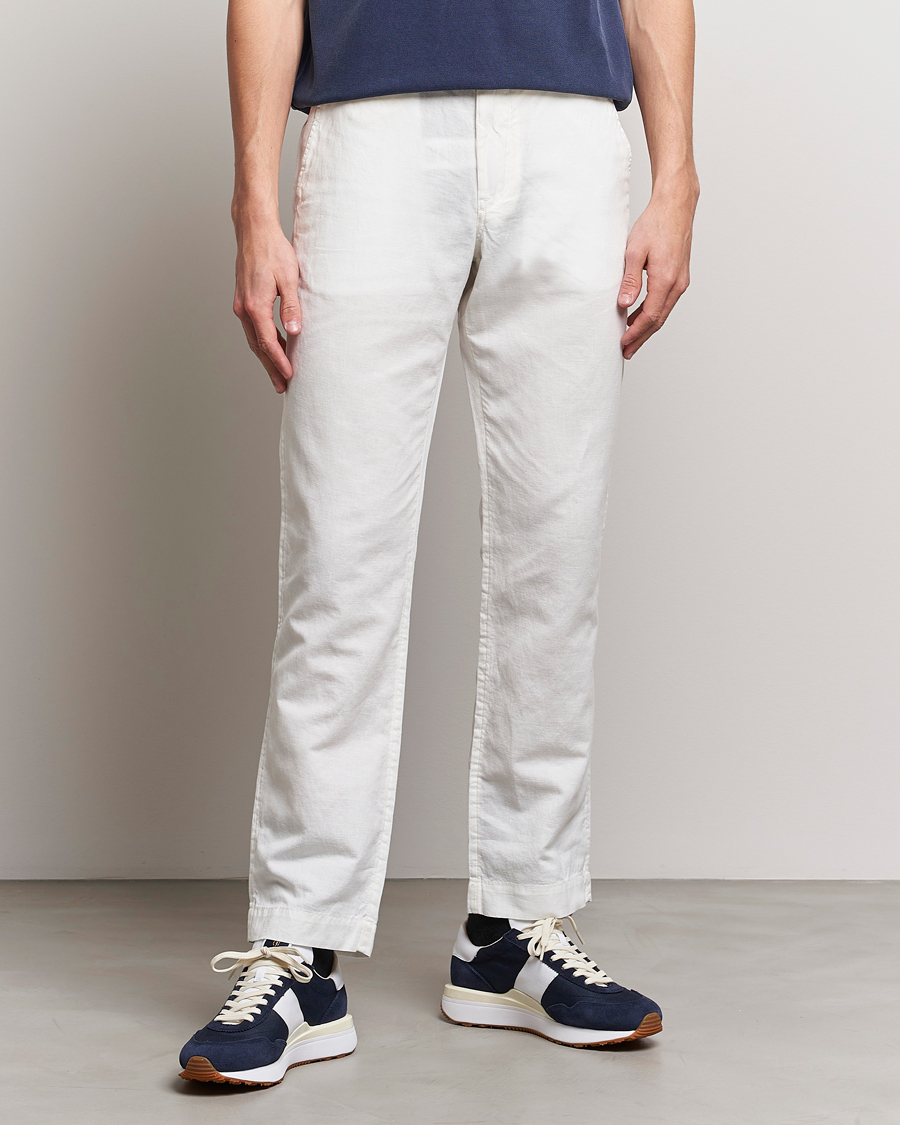 Heren | Only Polo | Polo Ralph Lauren | Cotton/Linen Bedford Chinos Deckwash White