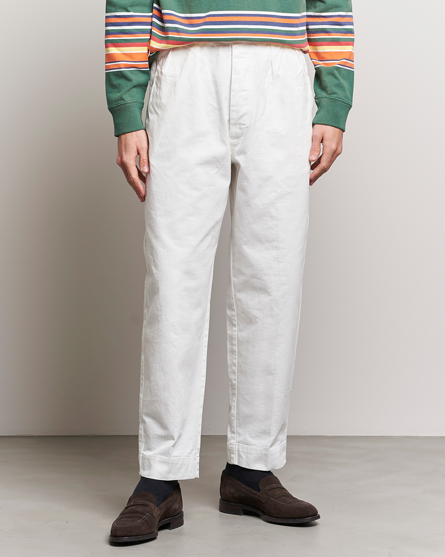Heren | Broeken | Polo Ralph Lauren | Rustic Twill Officer Trousers Deckwash White