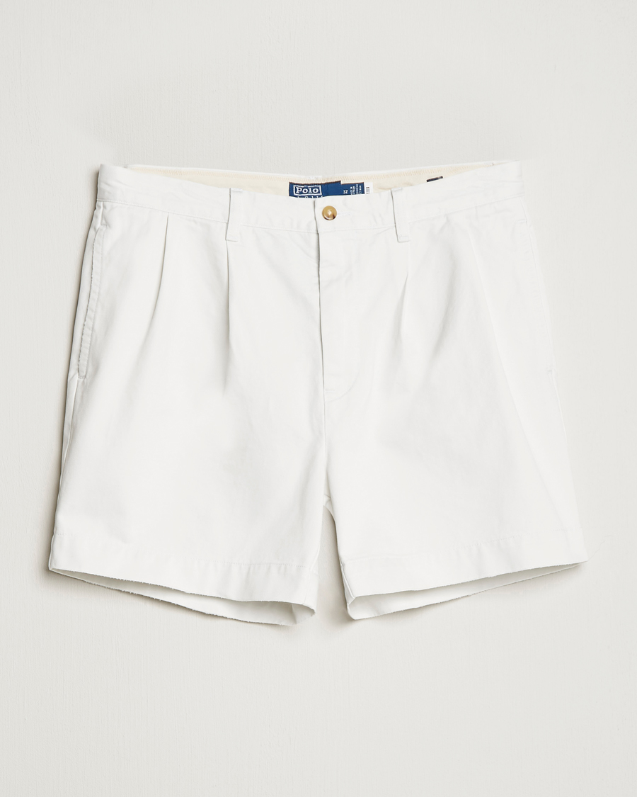Heren | Korte broek | Polo Ralph Lauren | Twill Pleated Regatta Shorts Deckwash White