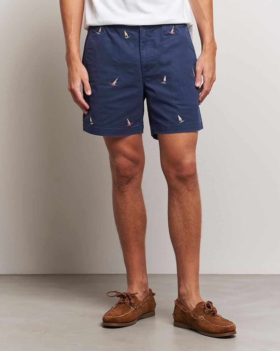 Heren | | Polo Ralph Lauren | Prepster Printed Twill Drawstring Shorts Navy