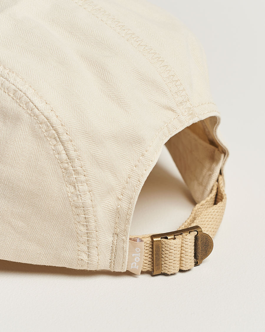Heren | Polo Ralph Lauren 4 Panel Herringbone Twill Cap English Cream | Polo Ralph Lauren | 4 Panel Herringbone Twill Cap English Cream