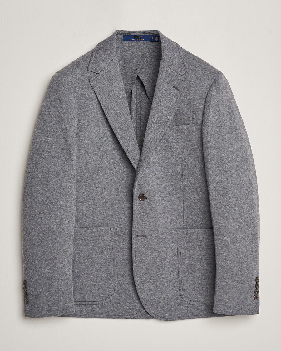 Heren | Blazers | Polo Ralph Lauren | Double Knit Jersey Blazer Medium Grey Heather