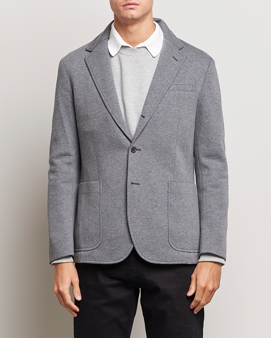 Heren | Blazers | Polo Ralph Lauren | Double Knit Jersey Blazer Medium Grey Heather