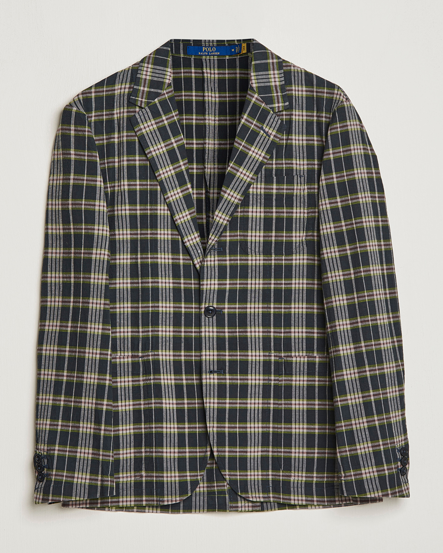 Heren | Blazers | Polo Ralph Lauren | Cotton Madras Checked Blazer Navy/Olive/Burgundy
