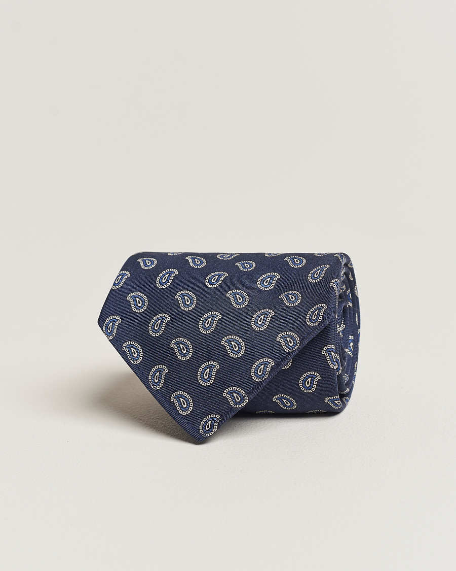Heren | Polo Ralph Lauren Vintage Foulard Printed Tie Navy/Blue | Polo Ralph Lauren | Vintage Foulard Printed Tie Navy/Blue