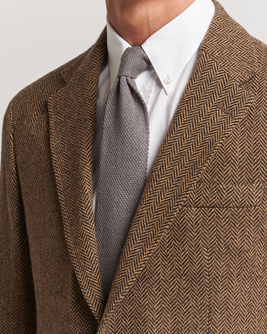 Heren |  | Polo Ralph Lauren | Linen Knitted Tie Grey