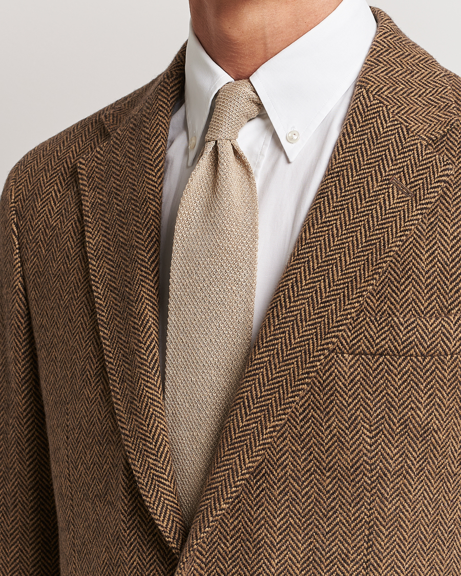 Heren |  | Polo Ralph Lauren | Linen Knitted Tie Tan