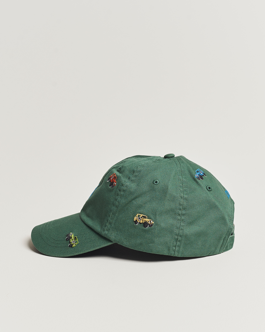 Heren | Polo Ralph Lauren Twill Printed Jeeps Sports Cap Washed Forest | Polo Ralph Lauren | Twill Printed Jeeps Sports Cap Washed Forest