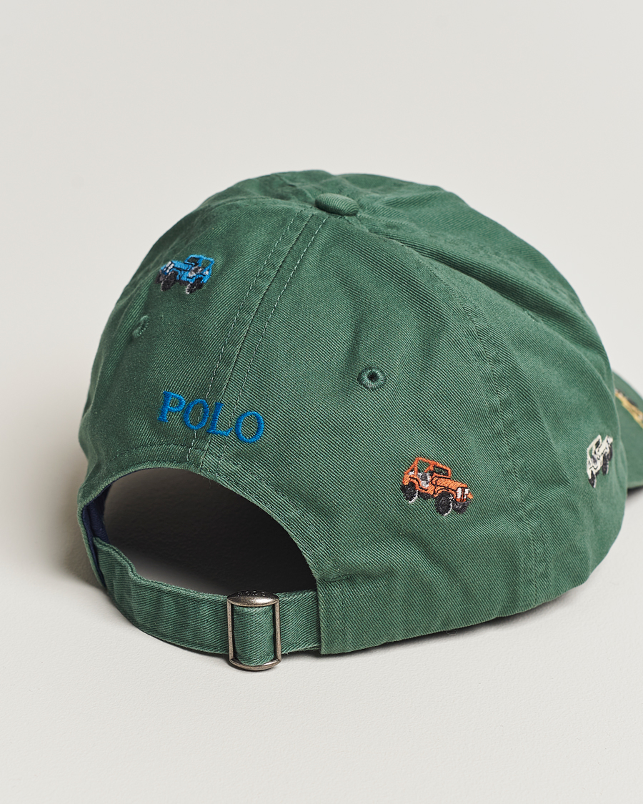 Heren | Polo Ralph Lauren Twill Printed Jeeps Sports Cap Washed Forest | Polo Ralph Lauren | Twill Printed Jeeps Sports Cap Washed Forest