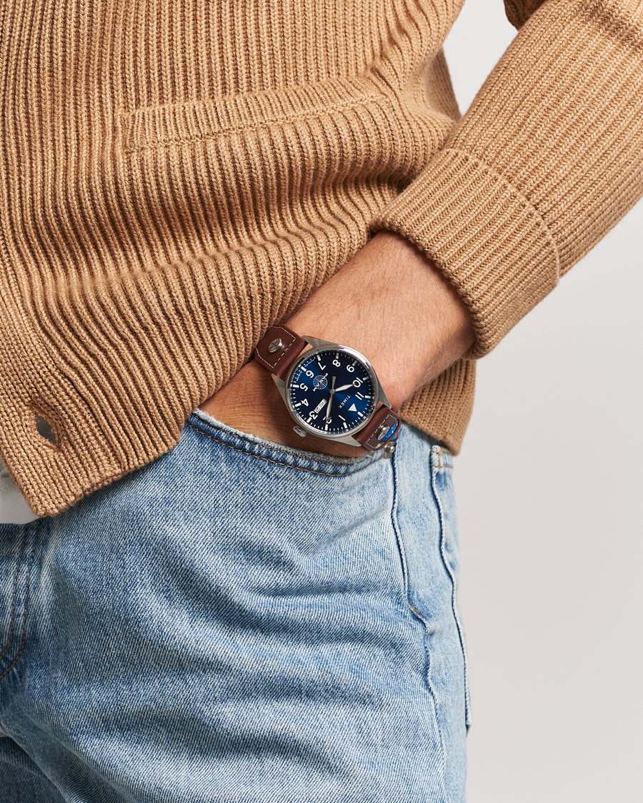 Heren | Timex Pan Am Waterbury Chronograph 42mm Blue Dial | Timex | Pan Am Waterbury Chronograph 42mm Blue Dial