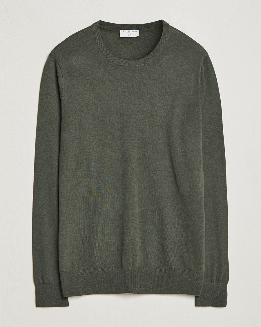 Heren | Truien | Tiger of Sweden | Nichols Crew Neck Pullover Forest Green