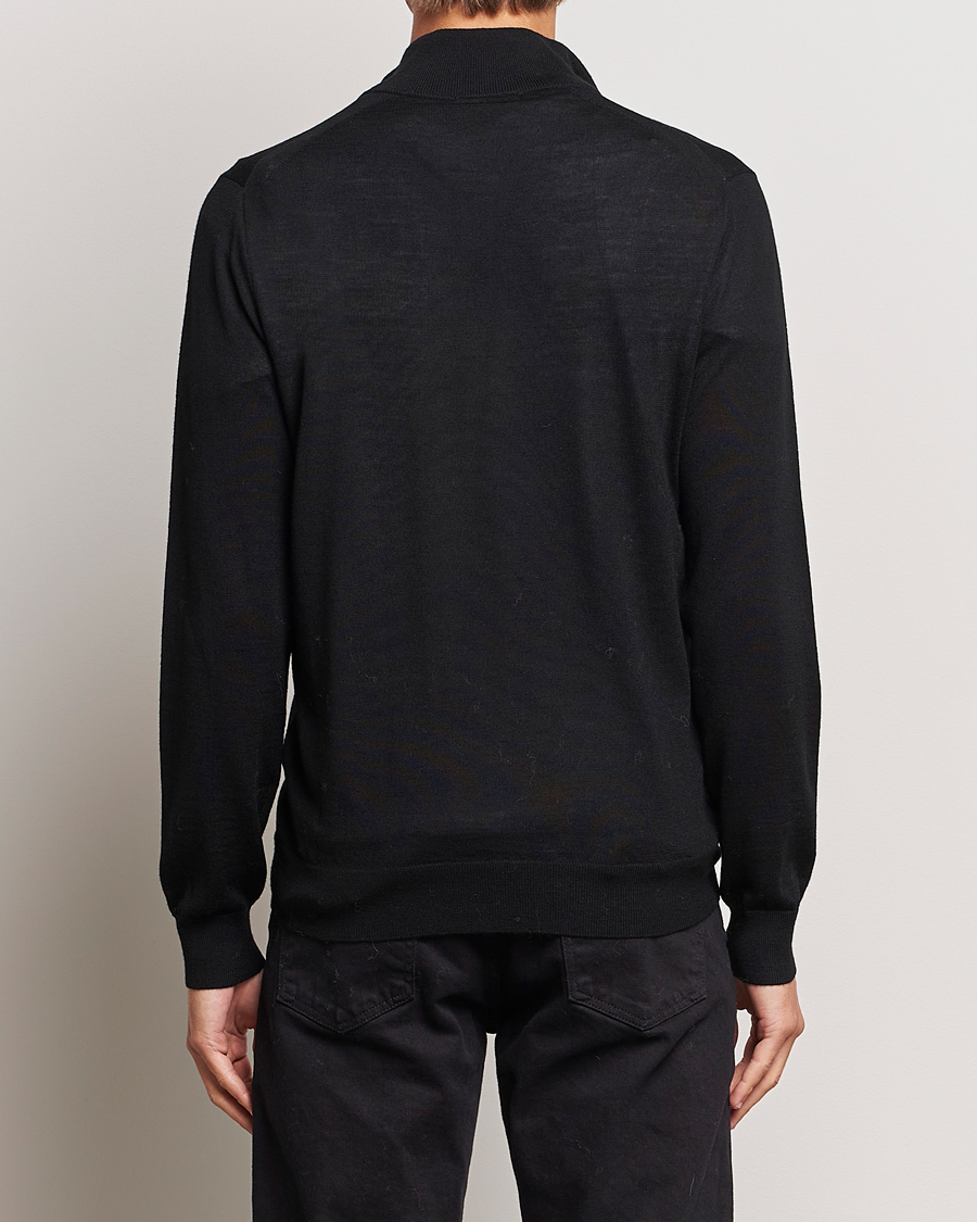 Heren | Truien | Tiger of Sweden | Errol Merino Half Zip Black