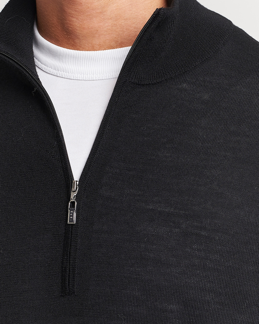 Heren | Truien | Tiger of Sweden | Errol Merino Half Zip Black