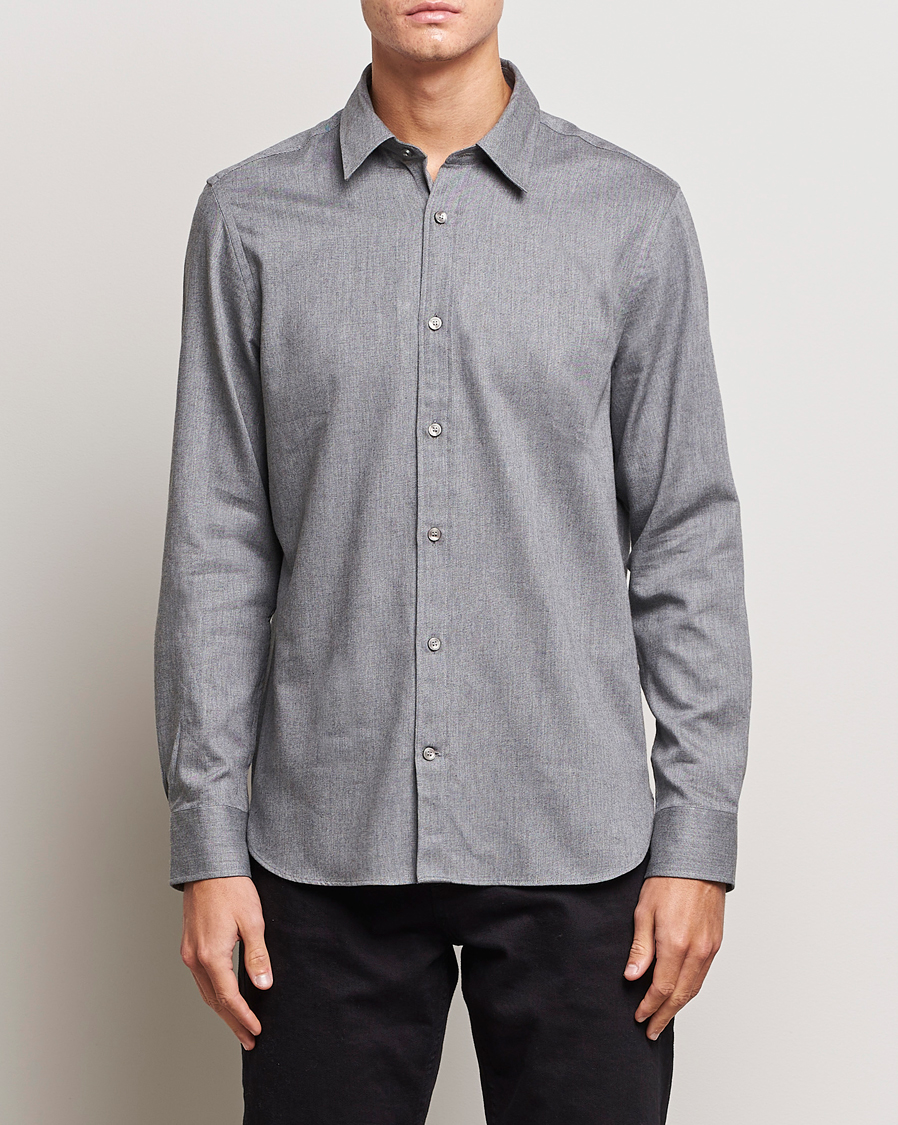 Heren |  | Tiger of Sweden | Benjamin Flannel Shirt  Grey Melange