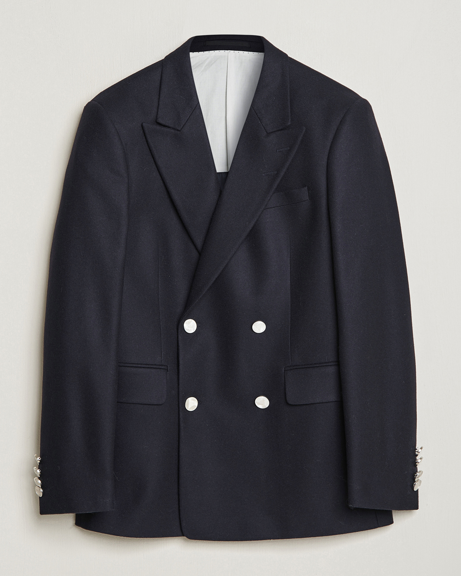 Heren | Blazers | Tiger of Sweden | 1903 Double Breasted Wool Blazer Dark Ink