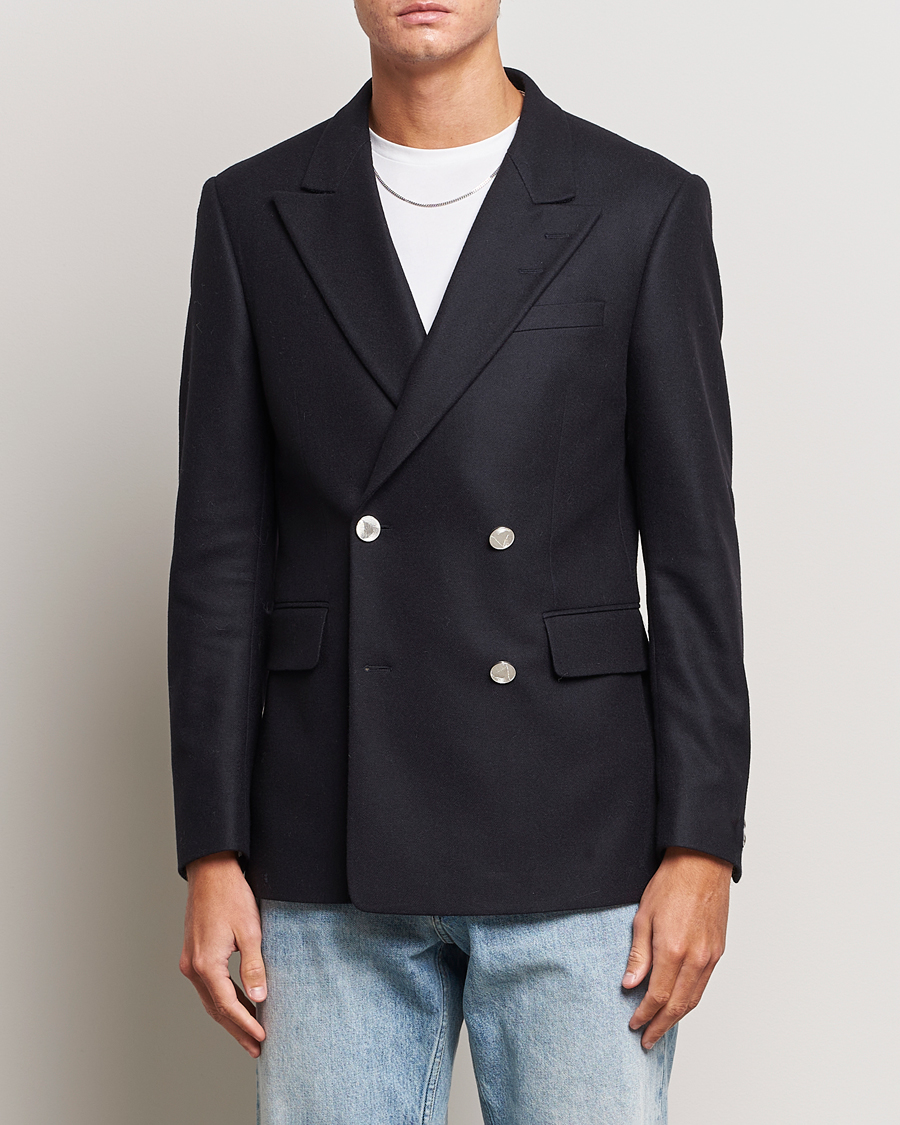Heren | Blazers | Tiger of Sweden | 1903 Double Breasted Wool Blazer Dark Ink