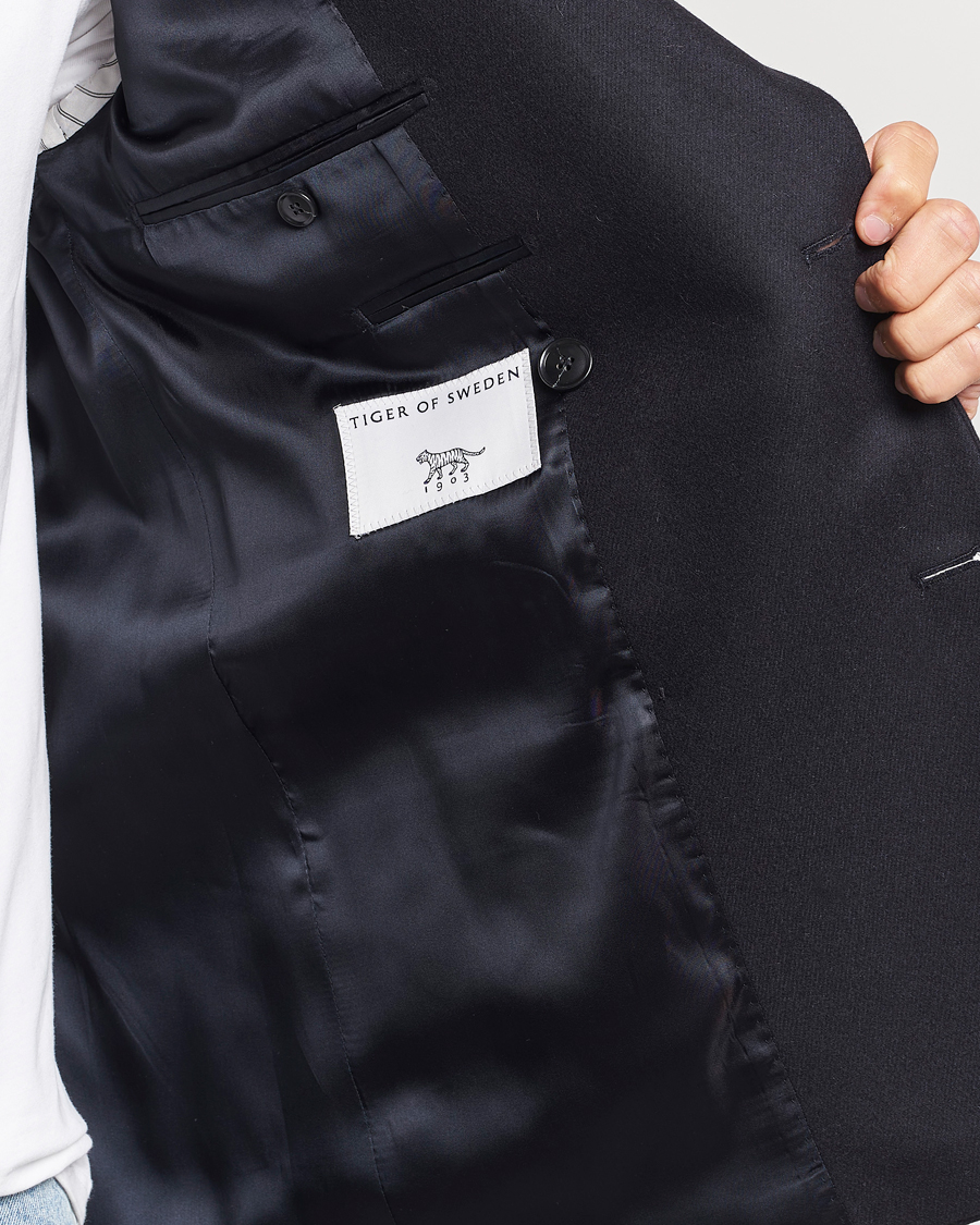 Heren | Blazers | Tiger of Sweden | 1903 Double Breasted Wool Blazer Dark Ink