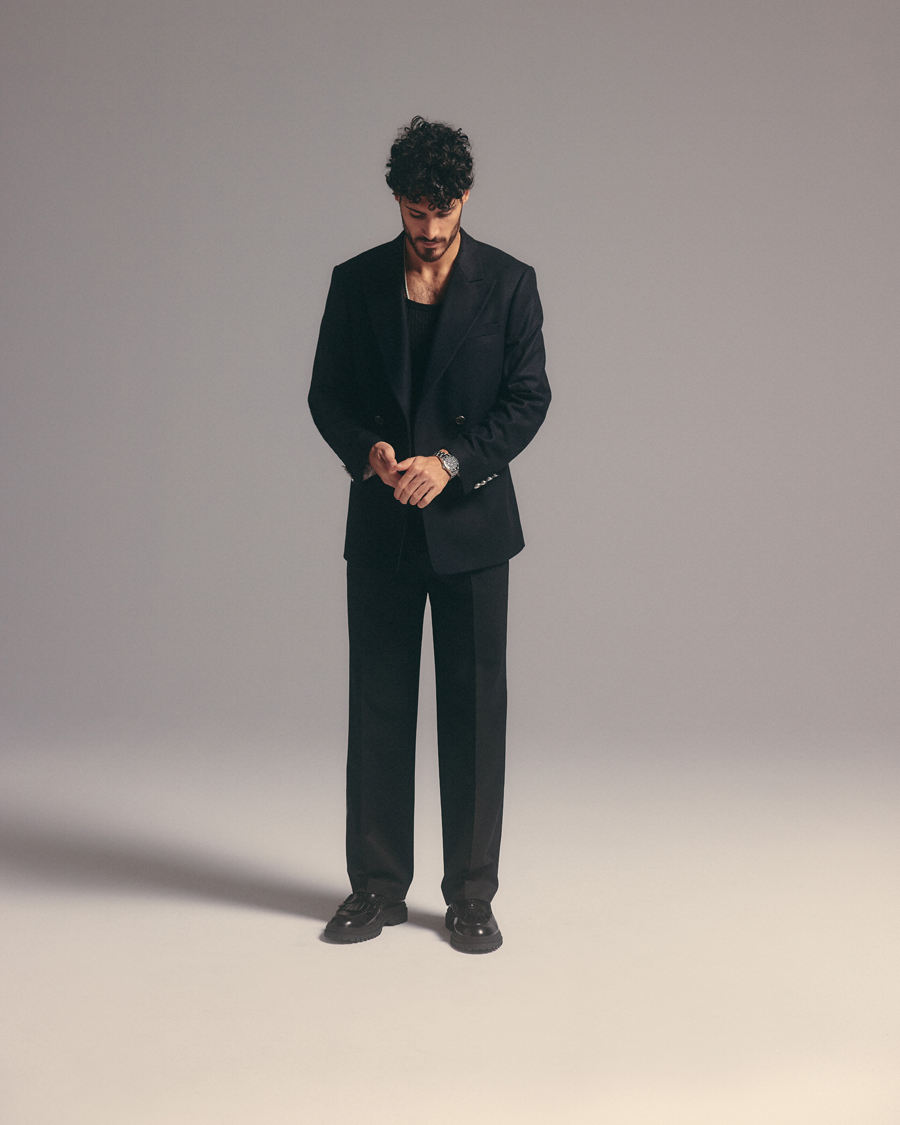 Heren | Blazers | Tiger of Sweden | 1903 Double Breasted Wool Blazer Dark Ink