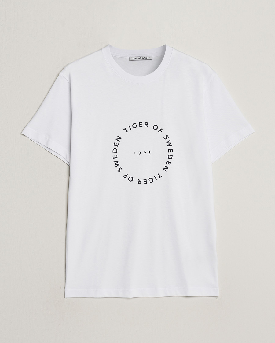 Heren |  | Tiger of Sweden | Dillan Crew Neck Logo T-Shirt Pure White