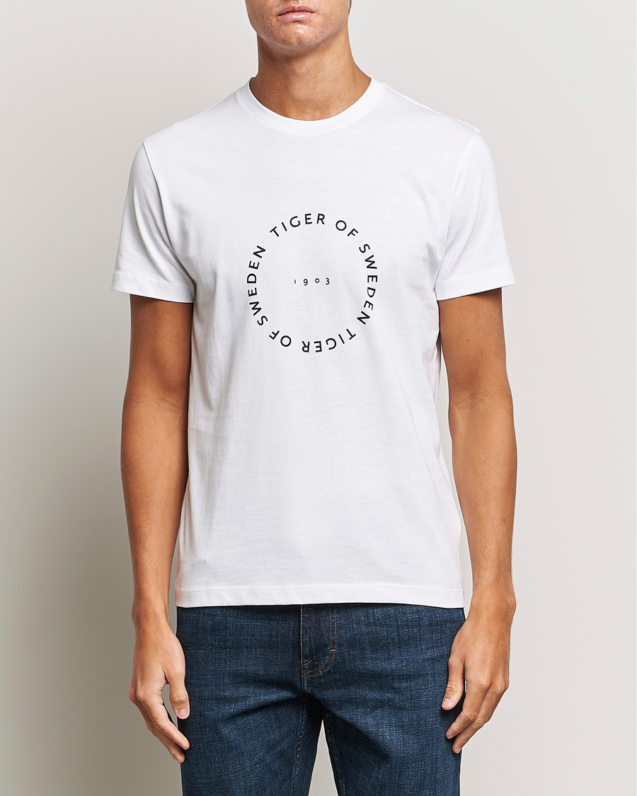Heren |  | Tiger of Sweden | Dillan Crew Neck Logo T-Shirt Pure White