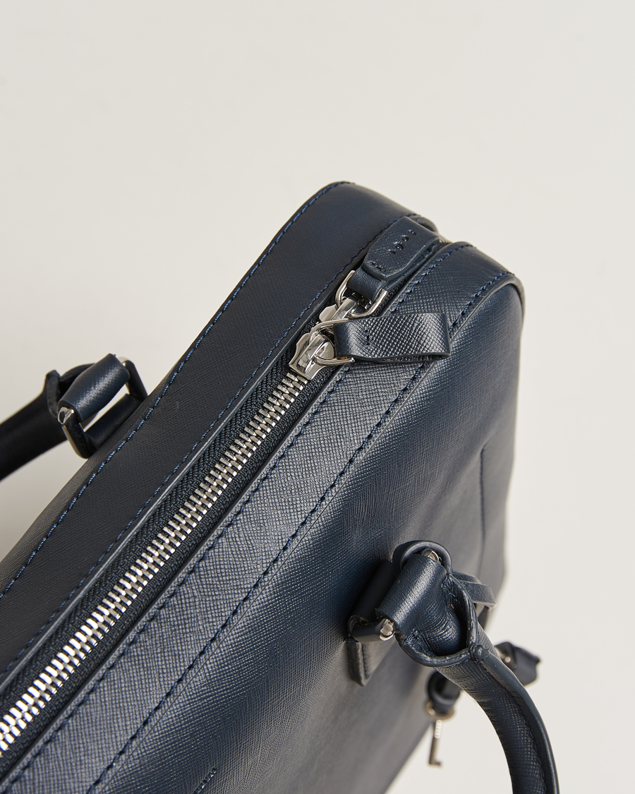 Heren | Tiger of Sweden Bowe Leather Briefcase Midnight Blue | Tiger of Sweden | Bowe Leather Briefcase Midnight Blue
