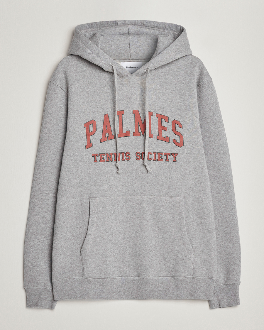 Heren | Truien | Palmes | Mats Hooded Sweater Grey Melange