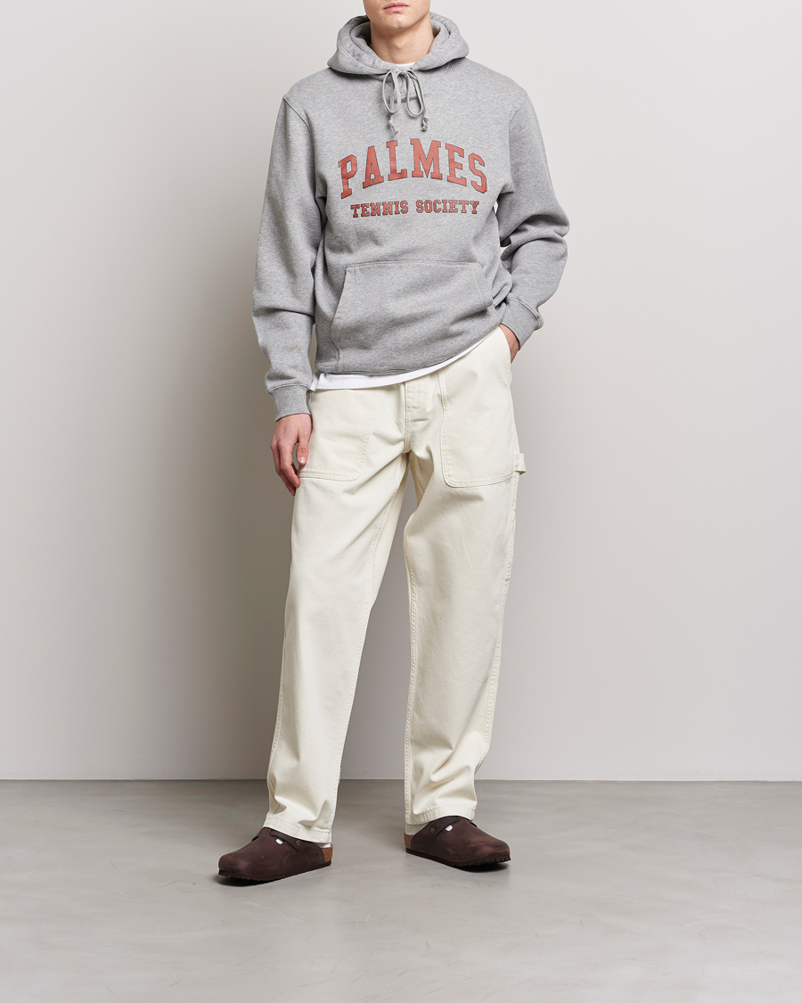 Heren | Truien | Palmes | Mats Hooded Sweater Grey Melange