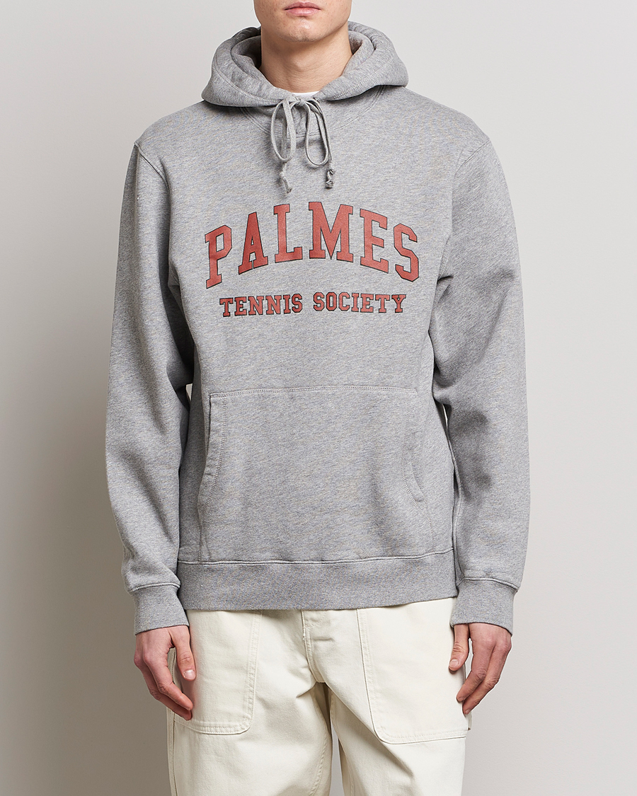 Heren | Truien | Palmes | Mats Hooded Sweater Grey Melange