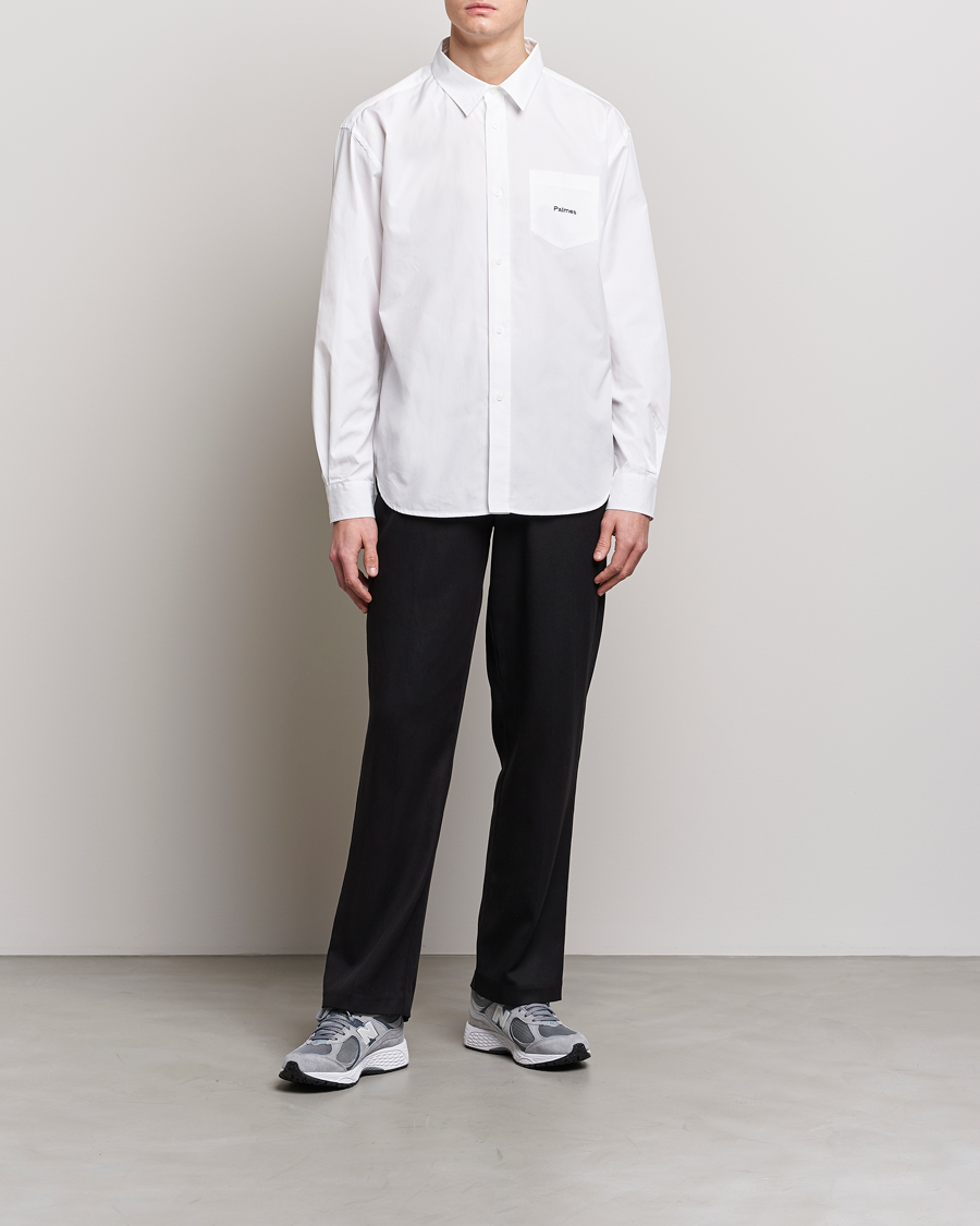 Heren | Overhemden | Palmes | Daryl Long Sleeve Poplin Shirt White